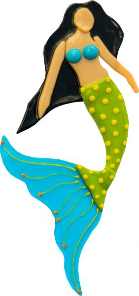 Mermaid - Small - Black Hair/Green Tail picture