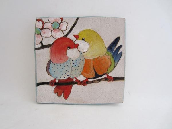 Flowers, Birds, & Berries Square Dish picture