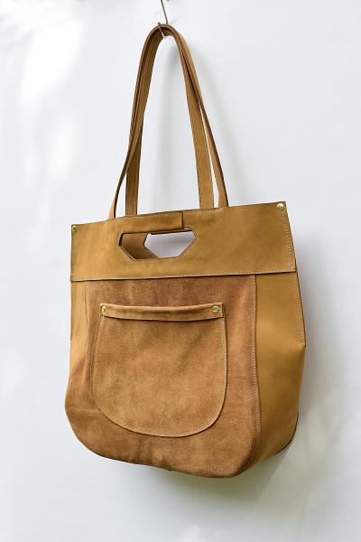 Maya Leather and Suede Tote picture