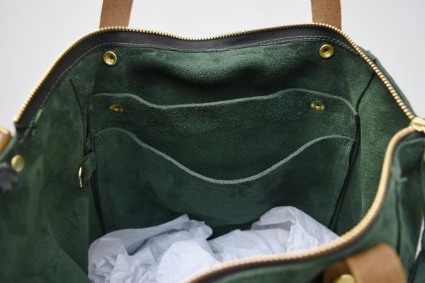 Zelda Suede Tote, Suede Leather Tote Bag picture