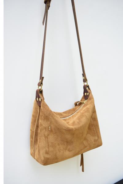 Zoey Crossbody Bag - Suede and Leather Crossbody picture