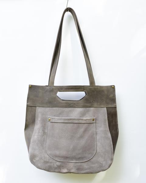 Maya Leather and Suede Tote picture