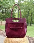 Maya Leather and Suede Tote