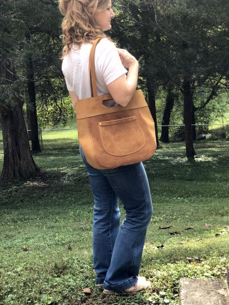 Maya Leather and Suede Tote picture