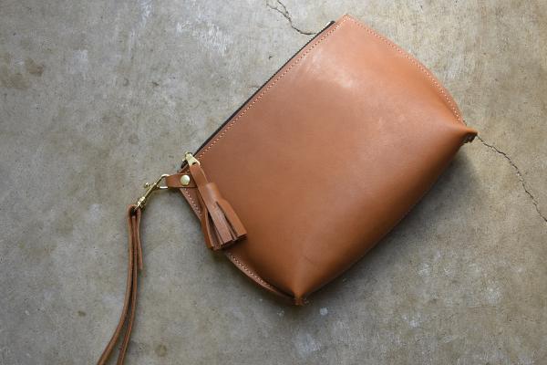 Everyday Leather Wristlet, Leather Clutch