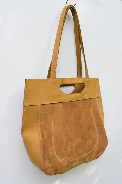 Maya Leather and Suede Tote picture