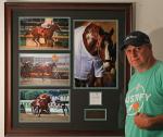 Justify 2018 Triple Crown Collector's Frame with $2 Belmont Win Ticket