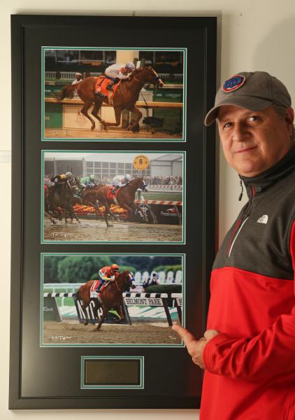 Justify 2018 Triple Crown Collector's Frame w/ Gold Plaque