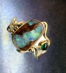Opal  in gold and sterling