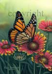 Monarch on Blanket Flower - Canvas Giclee