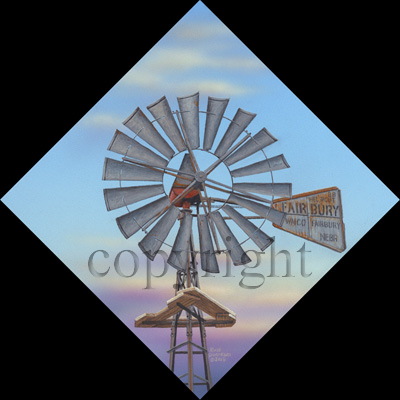 "Fairbury" - Windmill  - Giclee Canvas picture