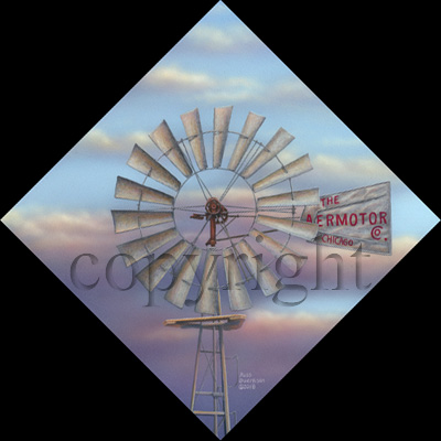 "Aermotor" - Windmill  - Giclee Canvas