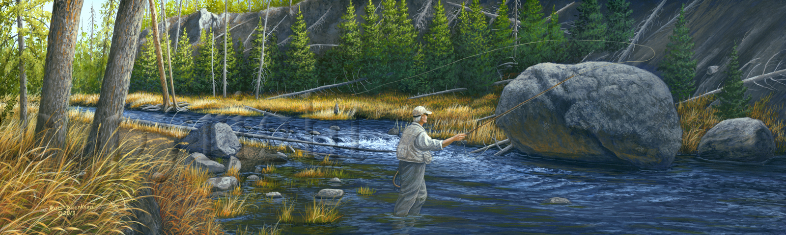 "Anglers Paradise" - Giclee Canvas picture