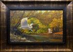 "Graceful Egrets" original acrylic painting