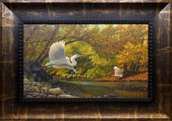 "Graceful Egrets" original acrylic painting picture