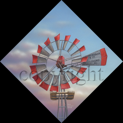 "Sears Roebuck" - windmill  - Giclee Canvas picture