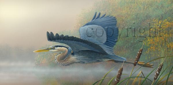 "Morning Quest" - Giclee Canvas picture