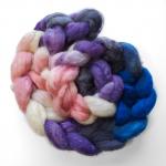 Genderfluid Pride - Unspun Roving - 4 oz, 70% Bluefaced Leicester 30% Nylon