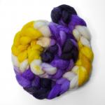 Non-Binary Pride - Unspun Roving - 4 oz, 70% Bluefaced Leicester 30% Nylon