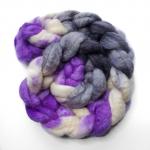 Asexual Pride - Unspun Roving - 4 oz, 70% Bluefaced Leicester 30% Nylon