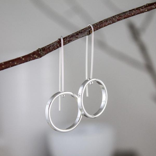 Sterling Circle Earrings