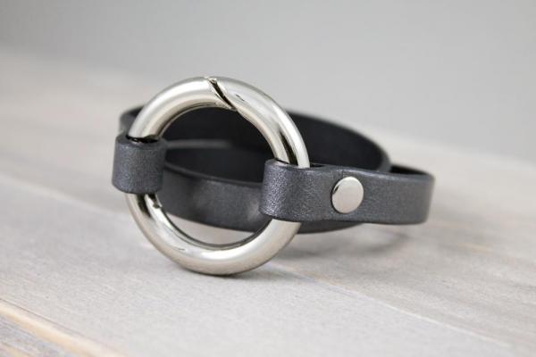 Metallic Grey Spring Gate Bracelet