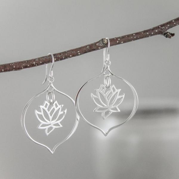 Framed Lotus Earrings