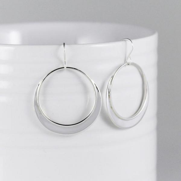 Rimmed Sterling Earrings