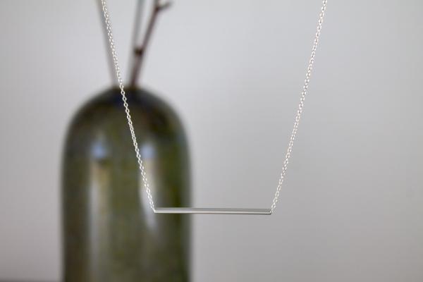 Sterling Tube Necklace