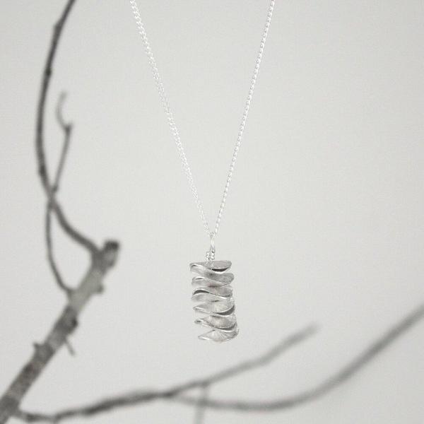 Sterling Textured Stack Necklace