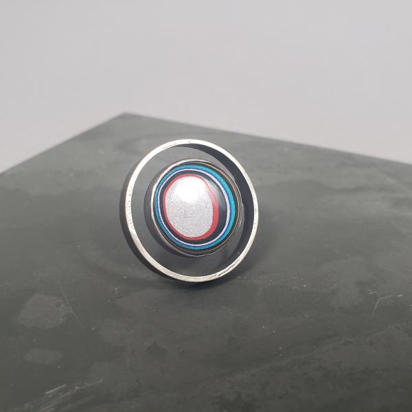 Circle Ring w/ Circular Fordite picture