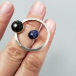 Circle Ring w/ Sodalite and Onyx