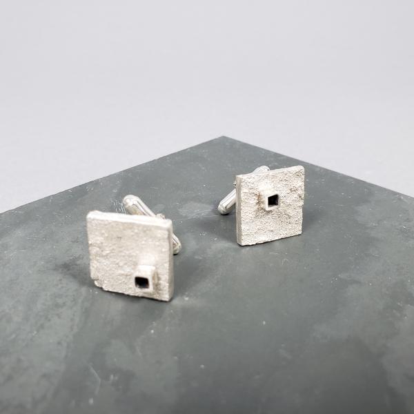 Brutalist Cufflinks w/Squares picture