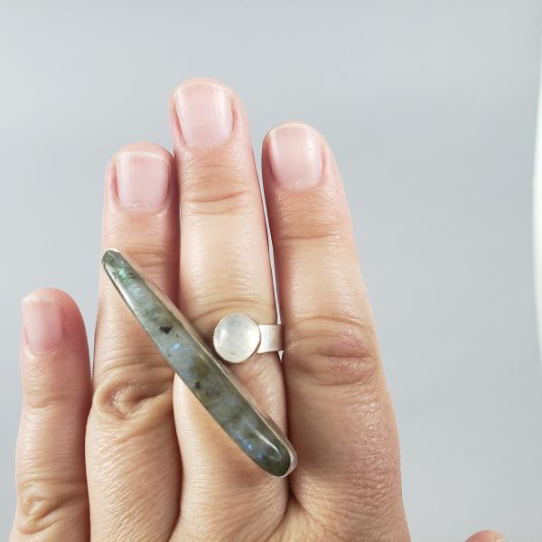 Wraparound Ring w/ Labradorite and Moonstone picture