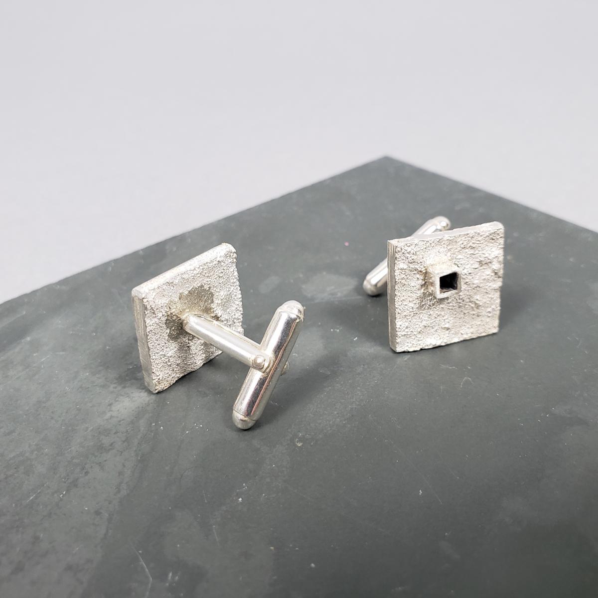 Brutalist Cufflinks w/Squares picture