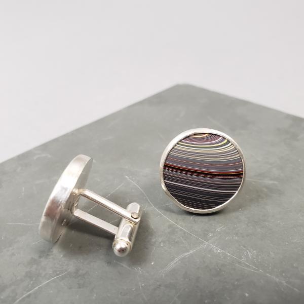 Cufflinks w/Fordite picture