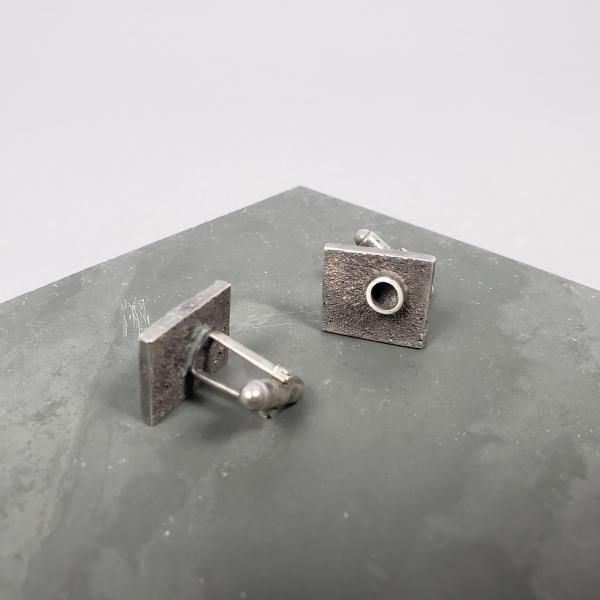 Brutalist Cufflinks w/Circles picture