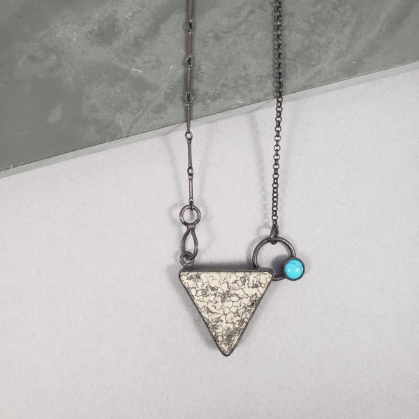 Necklace w/ Dinosaur Bone and Turquoise picture