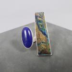 Wraparound Ring w/ Chrysocolla and Lapis