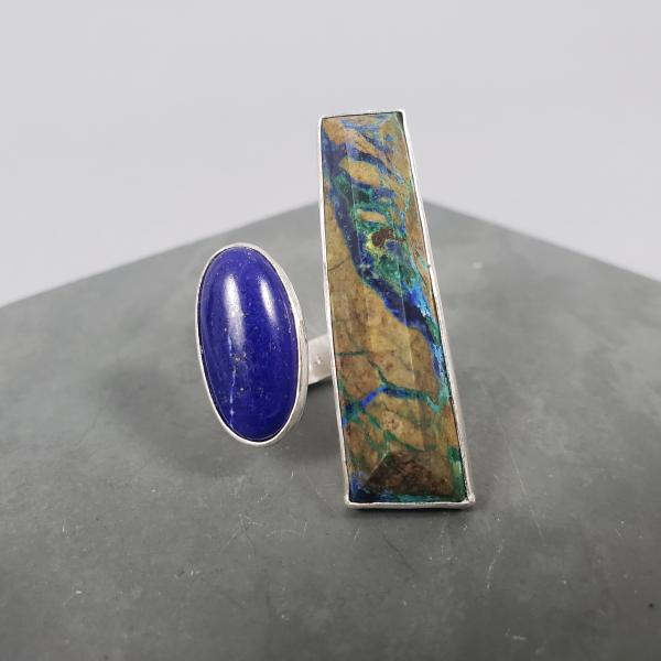 Wraparound Ring w/ Chrysocolla and Lapis picture