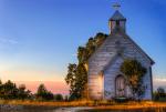 Country Church At Sunrise