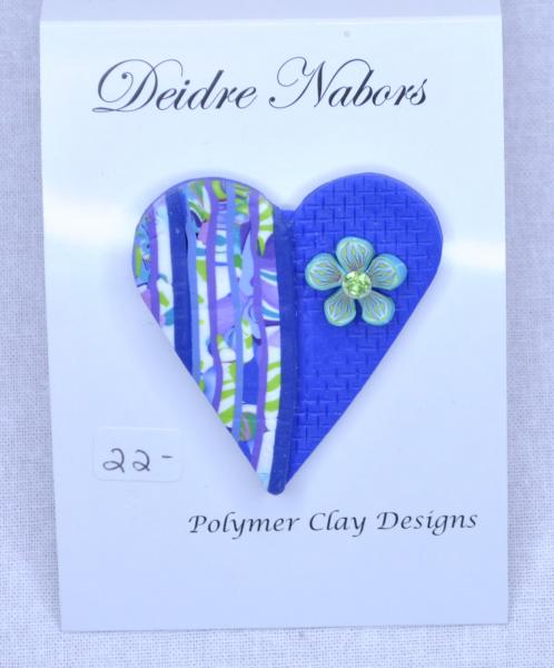 Royal Blue Heart Pin picture