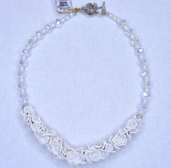 White Ruffle Necklace