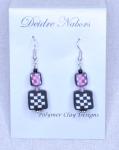 Pink/Black Earrings