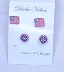 Patriotic Post Earring Set