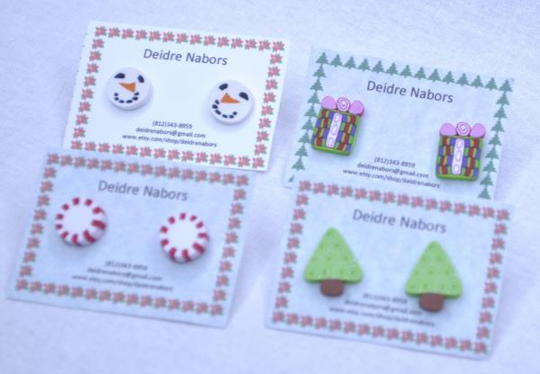 Christmas Post Earrings - Choose 2 picture