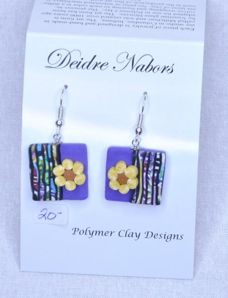 Purple Tile Earrings