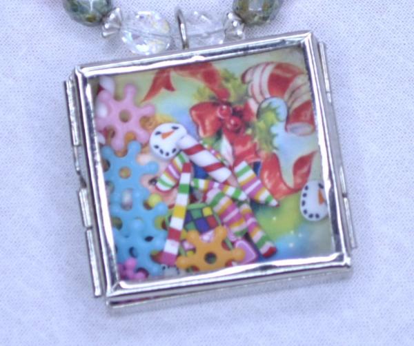 Shadow Box Christmas Necklace picture