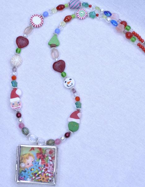 Shadow Box Christmas Necklace picture