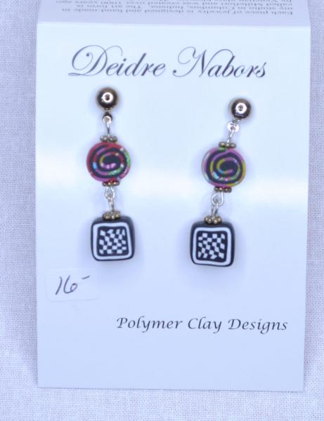 Checkerboard/Swirl Earring picture